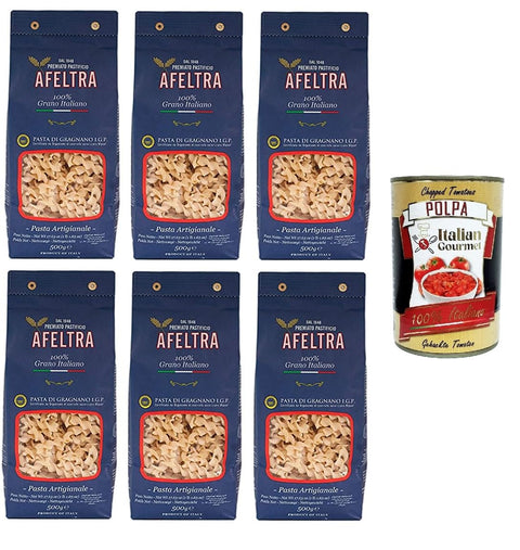 Italian Gourmet Reiswaffeln Afeltra Pasta di Gragnano I.G.P Fusillone I.G.P. Grießnudeln 6x 500gr + Italian Gourmet polpa 400g 8032804040014