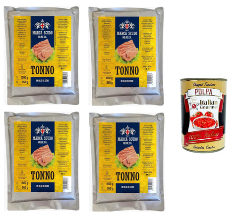Marca Scudo Tonno all'olio di semi HO.RE.CA in busta Thunfisch in Samenöl 4x 1000 gr Relishes italienisch Original
