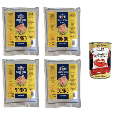 Marca Scudo Tonno all'olio di semi HO.RE.CA in busta Thunfisch in Samenöl 4x 1000 gr Relishes italienisch Original