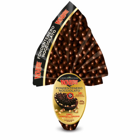 Italian Gourmet Riegel Novi Uovo Fondentenero Nocciolato Dunkles Osterei mit Haselnüssen 450 g