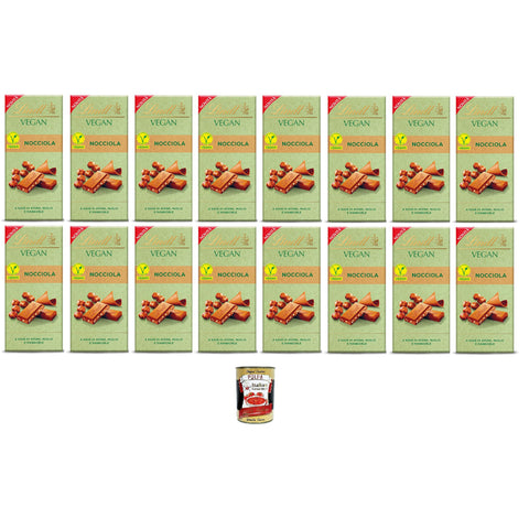 Vegane Nocciolaschokolade mit Hafer, Hirse und Mandeln 12x100 gr Riegel italienisch Original