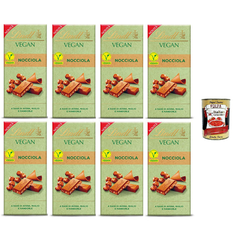 Vegane Nocciolaschokolade mit Hafer, Hirse und Mandeln 8x100g Original italienisch Riegel