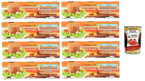 Mandriana Piatto Pronto di Carne Bovina in gelatina Fertiggericht aus Rindfleisch in Gelee 8x270 gr (3x90 gr) italienisch Original