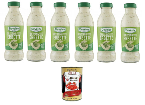 Italian Gourmet Salsas Salsa Dressing Erbette Sauce 6x230ml + Italian Gourmet polpa 400g 8032804040014