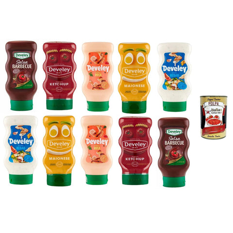 Salse Sauce Testpaket Mayonese,Ketchup,Barbecue,Rosa Sauce 4x250 ml 6x410 ml Salsas italienisch Original