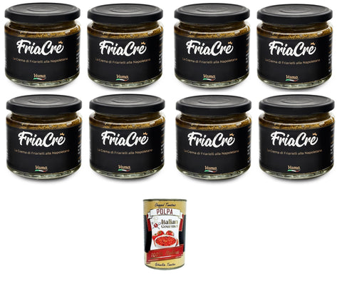 Italian Gourmet Salsas Vama FriaCrè Crema di Friarielli alla Napoletana Neapolitanische Friarielli-Creme 8x 200gr + Italian Gourmet polpa 400g 8032804040014