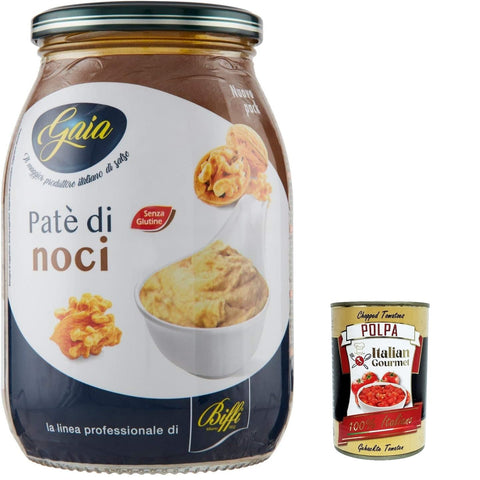 Italian Gourmet Saucen & Marinaden 3x Biffi, Gaia - Patè di Noci, sauce Walnüsse 1kg + Italian gourmet polpa 400g 8009320044406