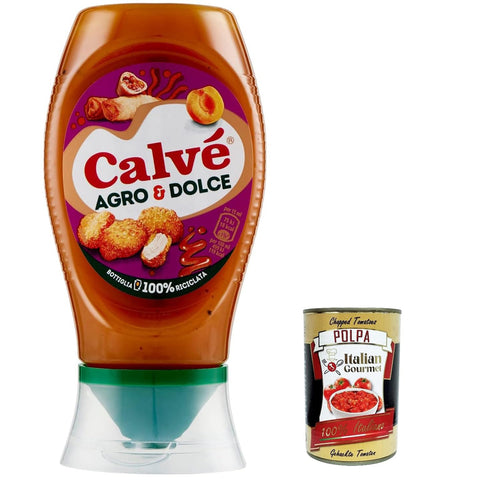 Calvé Süß Sauer Sauce, 250 ml Format, fruchtige Süß Sauer Sauce, ideal für Frittiertes und Fingerfood, glutenfrei, vegan italienisch Original