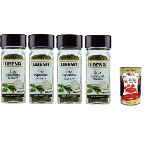 UBENA Erba Cipollina Tagliata, Gehackter Schnittlauch 4x6g Original italienisch