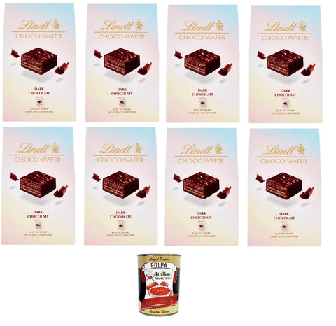 Italian Gourmet Schokolade Bag Choco Wafer Dunkle Schokolade Knusprige Pralinen, einzeln verpackte Pralinen 8x130g+ Italian Gourmet polpa 400g 8032804040014