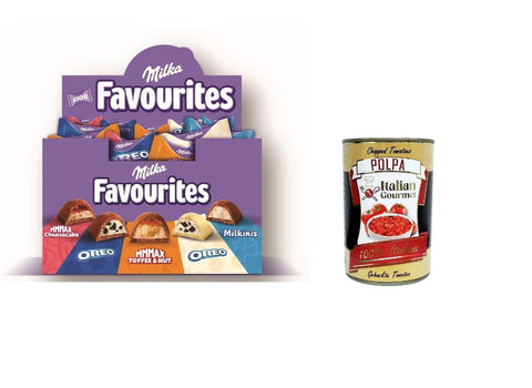 Milka Favorites Pralinen 1 kg Display: Einzigartige und unverwechselbare Pralinen mit einem tollen Mix aus Füllungen, Einlagen und Überzügen. italienisch Original