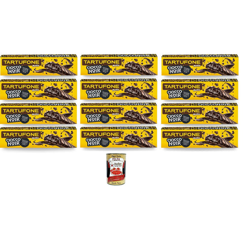 motta Tartufone Ciocco Noir Barra di Cioccolato Fondente Ciocconoir con Ripieno al Cacao Tartufone Ciocco Noir 12x150g Original italienisch Getränk