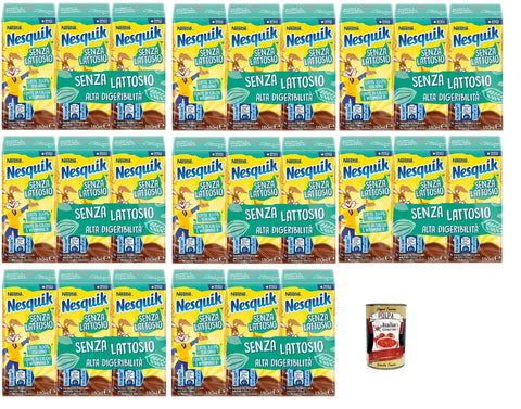 NESQUIK Pronto da bere senza lattosio Bereit zu trinken laktosefrei milchbasierte Getränk und löslicher Kakao 8x540 g italienisch Original Pastasauce + gratis