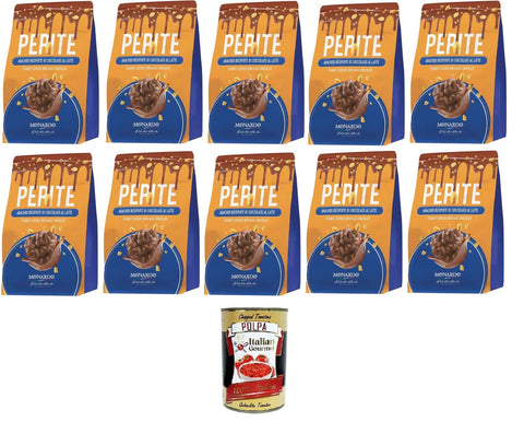 Monardo Pepite Arachidi ricoperte di cioccolato al latte Erdnüsse umhüllt von Milchschokolade 10x150 g italienisch Original Pastasauce + gratis polpa 400 g