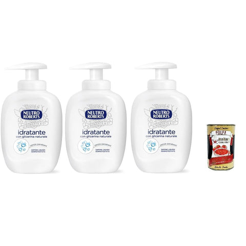 Neutro Roberts sapone liquido Idratante, feuchtigkeitsspendend Seife 3x200ml Original italienisch Pflege