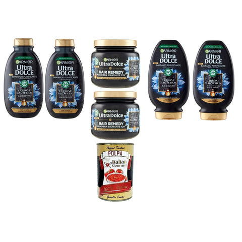 G. Ultra Dolce Purificante e Idratante Carbone Magnetico, Testpaket Balsamo Shampoo & Maschera Purifying and Moisturizing Magnetic Charcoal, Balsam, Shampoo &