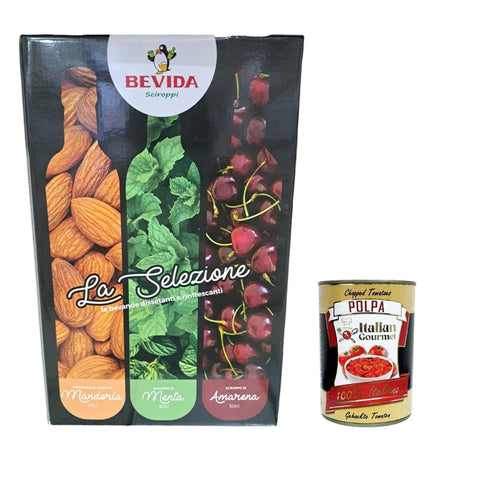 Sciroppi Bevida La Selezione Mandelsirup, Minze und Schwarzkirsche 3x 500 ml Sirupe italienisch Original