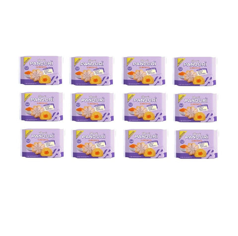 Italian Gourmet Snack Kuchen 12x Bauli Pandori‘ Aprikosen gefüllte ‚Pandori‘ mit weichem Milch-Pandoro-Teig, italienische Gebäckspezialität, traditionelle Pandoro-Art 4x 178gr