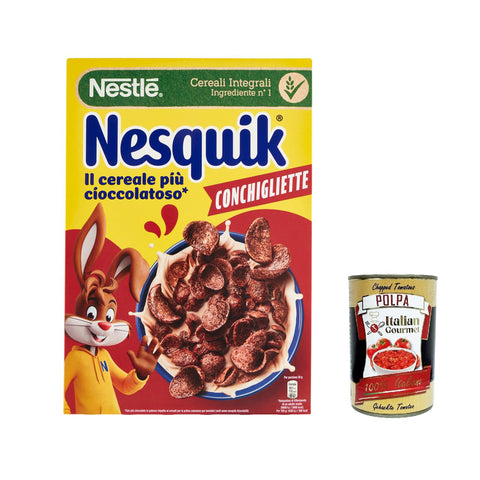 Céréal Nesquik Cereals Conchigliette Kugeln aus Getreideschokolade und Kugeln mit Schokolade 6x325g Original italienisch Gebäck