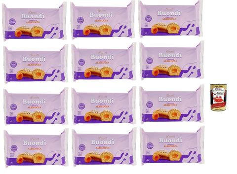 Bauli Buondì Albicocca, gebackener Kuchen snack mit Aprikosenfüllung abgepackte Snacks Frühstück 12x258g Original italienisch