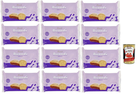 Bauli Buondì Classico, Snacks gebackener Kuchen mit Zuckerguss 30% von Fetten 12x 198 g leichtes Frühstück italienisch Original