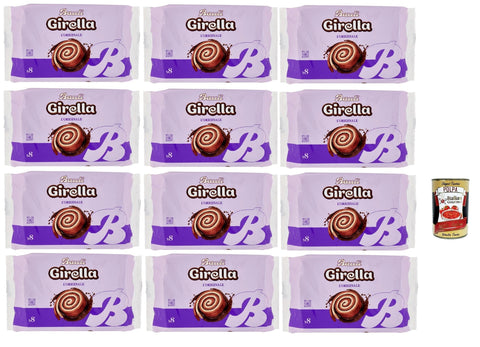 Bauli Girella Spirale al Cioccolato, Kuchen Süßer Snack Backwaren mit Kakaofüllung 12x280g Original italienisch Gebäck