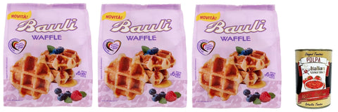 Bauli Waffle morbida Cialda con Croccante Zucchero Perlato, Weiche Waffel mit knusprigem Perlzucker 3x210g Original italienisch Gebäck