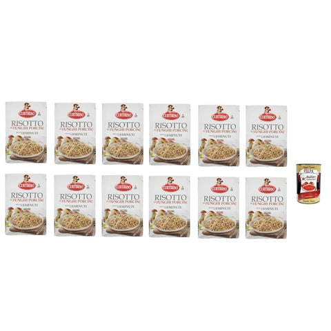 Curtiriso Risotto funghi porcini, Risotto mit Porcini Pilze, fertiggerichte mit natürlichen Zutaten, 100% italienischer Reis, 12x 175 g italienisch Original