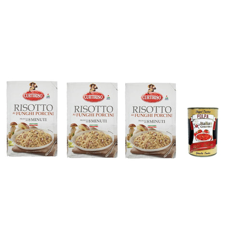 Curtiriso Risotto funghi porcini, Risotto mit Porcini Pilze 3x175g Original italienisch Reis
