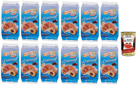 Divella Croissant con Crema al Cioccolato, Croissants mit Schokoladencreme 12x270g Original italienisch Gebäck
