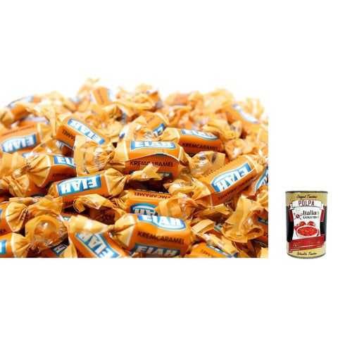 ELAH Kremcaramel, Karamellgeschmack sweets, Creme caramel toffee Süßigkeiten, bonbons, lollies 1x1kg Original italienisch Gebäck