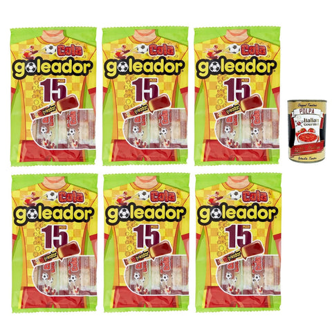 Goleador Cola Doppel Süßigkeit, gummiary Cola Geschmack, 6x 120 g, Süßigkeiten, die einzeln singen italienisch Original