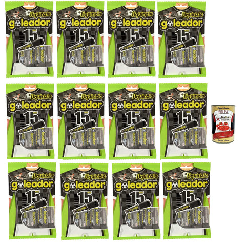 Goleador Liquirizia Doppel Süßigkeit gummiary Lakritze -Geschmack Süßigkeiten ¬die einzeln singen 12x120 g italienisch Original Pastasauce + kostenlos polpa 400 g