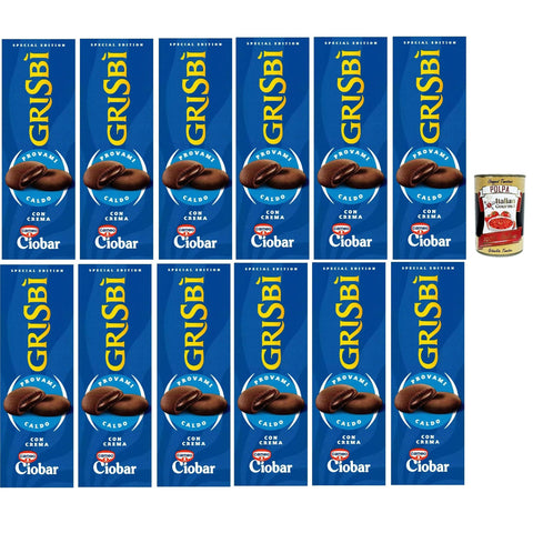 Grisbi Crema Ciobar, Biscotti Frolle Ripiene di Morbida Crema al Ciobar, Mürbeteigkekse gefüllt mit weicher Ciobar Creme, biscuits, 12x 112 g italienisch Original