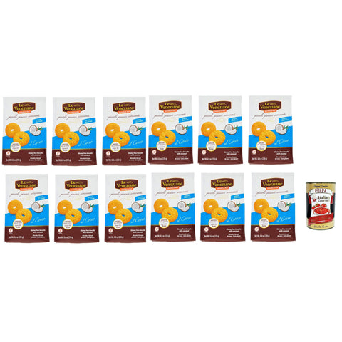 Le Veneziane piccoli piaceri croccanti senza glutine, biscotti al Cocco. Kokoskekse. kuchen gluten free, glutenfrei 12x 250 g italienisch Original