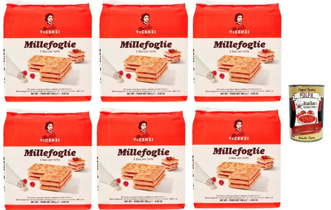Matilde Vicenzi base per torta millefoglie 3 basi torta drei Basen für Kuchen Millefoglie kekse 6x250g Original italienisch