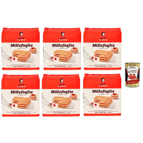 Matilde Vicenzi base per torta millefoglie 3 basi torta drei Basen für Kuchen Millefoglie kekse 6x250g Original italienisch