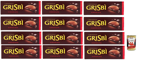 Italian Gourmet Snack Kuchen & Backwaren MATILDE VICENZI Biscotti Grisbi Cioccolato - Italienisches Biskuitgebäck mit Schokoladenfüllung 150g x 12 Pakete, biscuits cookies riegel + Italian Gourmet polpa 400g 8032804040014