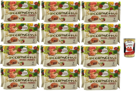 Matilde Vicenzi millefoglie Bocconcini con Crema alle Nocciole IGP,Blätterteigbacken,knusprige und zarte,süße Snack, gefüllt mit Mit Piedmont Haselnusscreme IGP 12x 100 g italienisch Original