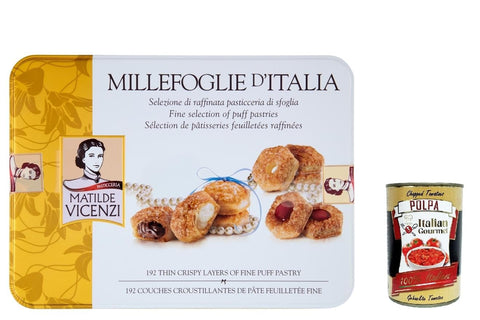 Matilde Vicenzi - Millefoglie di Matilde Auswahl des raffinierten Gebäcks aus Blätterteig Bissen und gemischten Donuts in einer eleganten Geschenkbox 375 g