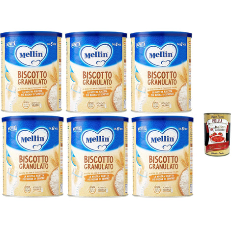 Mellin Biscotto Granulato 6x400g Original italienisch Gebäck