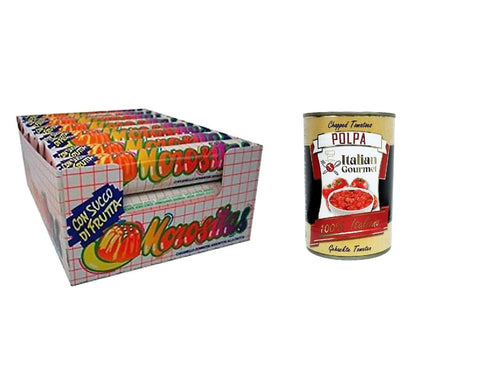 Morositas Fruchtriegel Packung mit 24 Stück italienisch Original Pastasauce + gratis polpa 400 g
