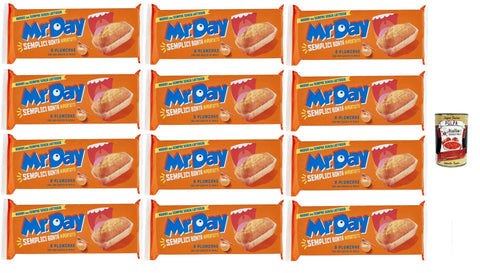 Mr.day Plumcake Classico mit fettarmem Joghurt und Honig, laktosefreier und palmölfreier Snack, ideal zum Frühstück, Snack oder Kuchen, 12x 190 gr italienisch Original