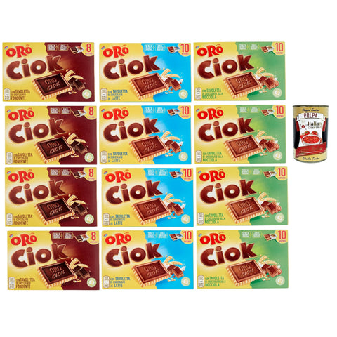 Oro Ciok Biscotto Testpaket, Latte 12x200g Original italienisch Kekse