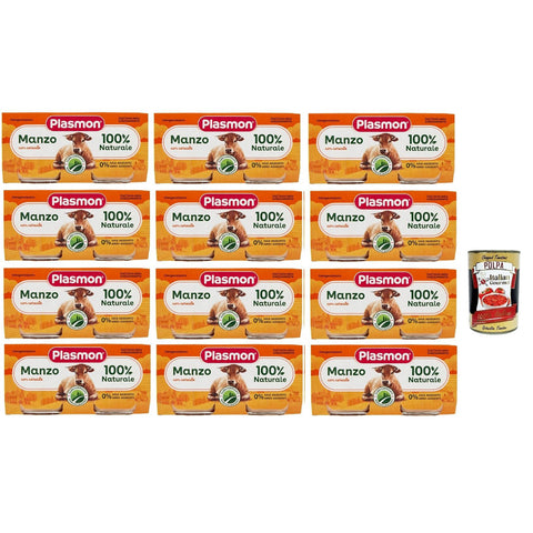 Plasmon Carne Manzo e cereale ( ) Mit italienischem Fleisch 100% natürlich ohne Stärken und Räume hinzugefügt 2x80 g 12x italienisch Original Müsli + kostenlos