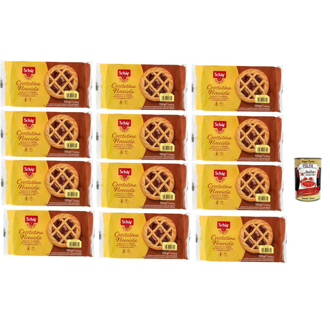 Schar Schär Crostatine alla nocciola senza glutine e senza frumento, Glutenfreie und weizenfreie Haselnusstörtchen 1 Stk Original italienisch Gebäck