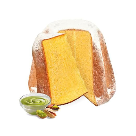 Sicilyum Pandoro mit Pistaziencreme aus Sizilien Inklusive Pistaziencreme im Spritbeutel Pandoro Pistaziencreme 800g + 200g italienisch Original