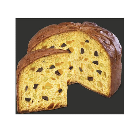 Italian Gourmet Snack Kuchen & Backwaren Sicilyum Panettone con scaglie di Cioccolato di Modica "IGP" Panettone mit Modica g.g.A. Schokoladenflocken und halbkandierten Birnen