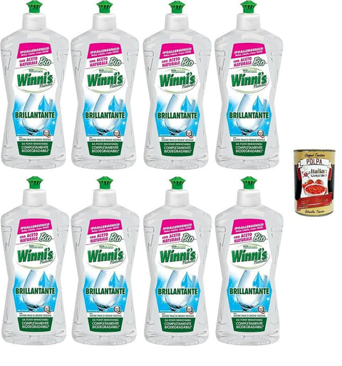 Winni's – Hypoallergener Spülmaschinen Spülzusatz, mit natürlichem Bio Essig, gegen Rückstände und Flecken, 250 ml italienisch Original