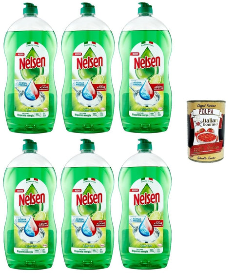 Nelsen Detersivo per stoviglie Limone Zitronenspülmittel 6x 850 ml Spülmaschinenreinigung italienisch Original